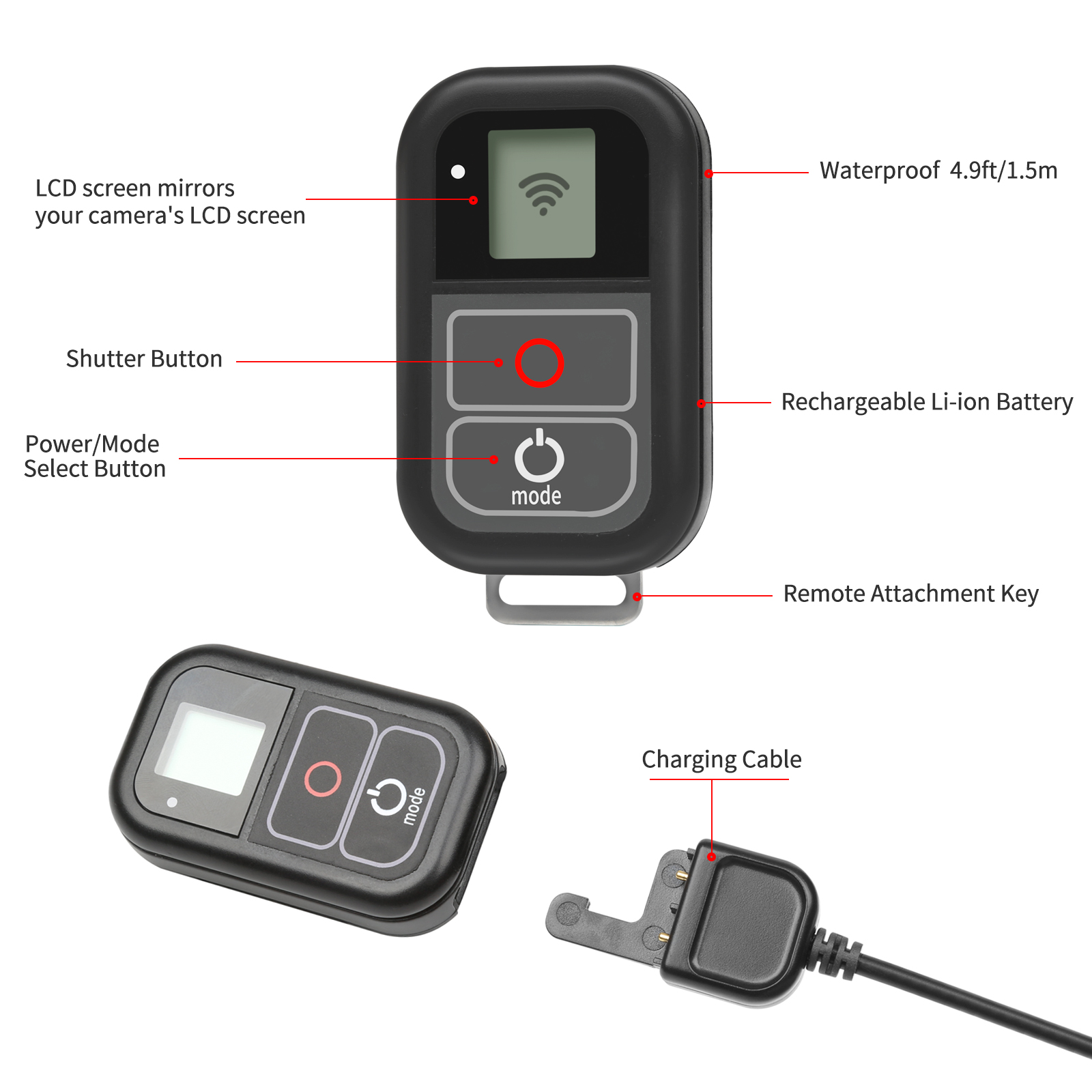 Wifi Remote Shutter Release for Gopro 